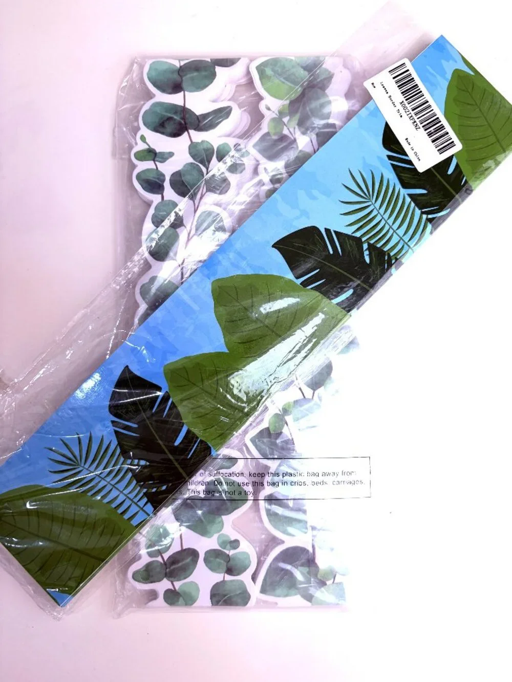NWT 2-Pack Botanical Bulletin Board Borders Eucalyptus and Tropical Leaves